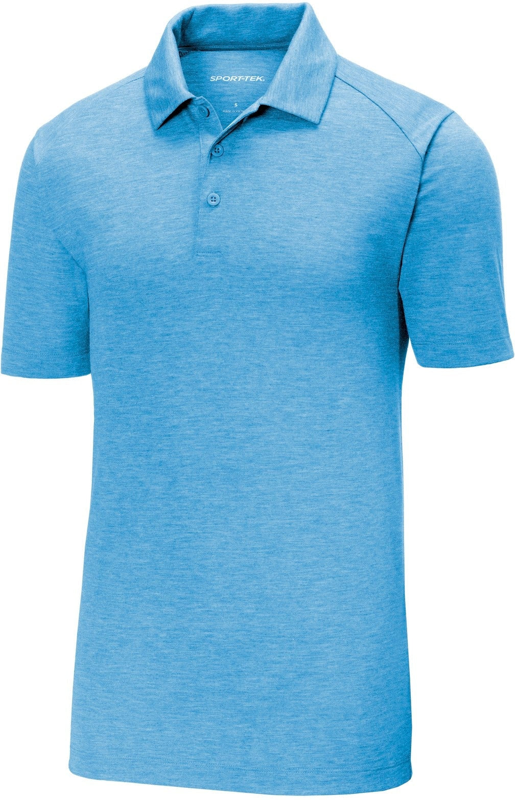  OUTLET-Sport-Tek PosiCharge Tri-Blend Wicking Polo-Regular-Sport-Tek-Pond Blue Heather-S-Thread Logic
