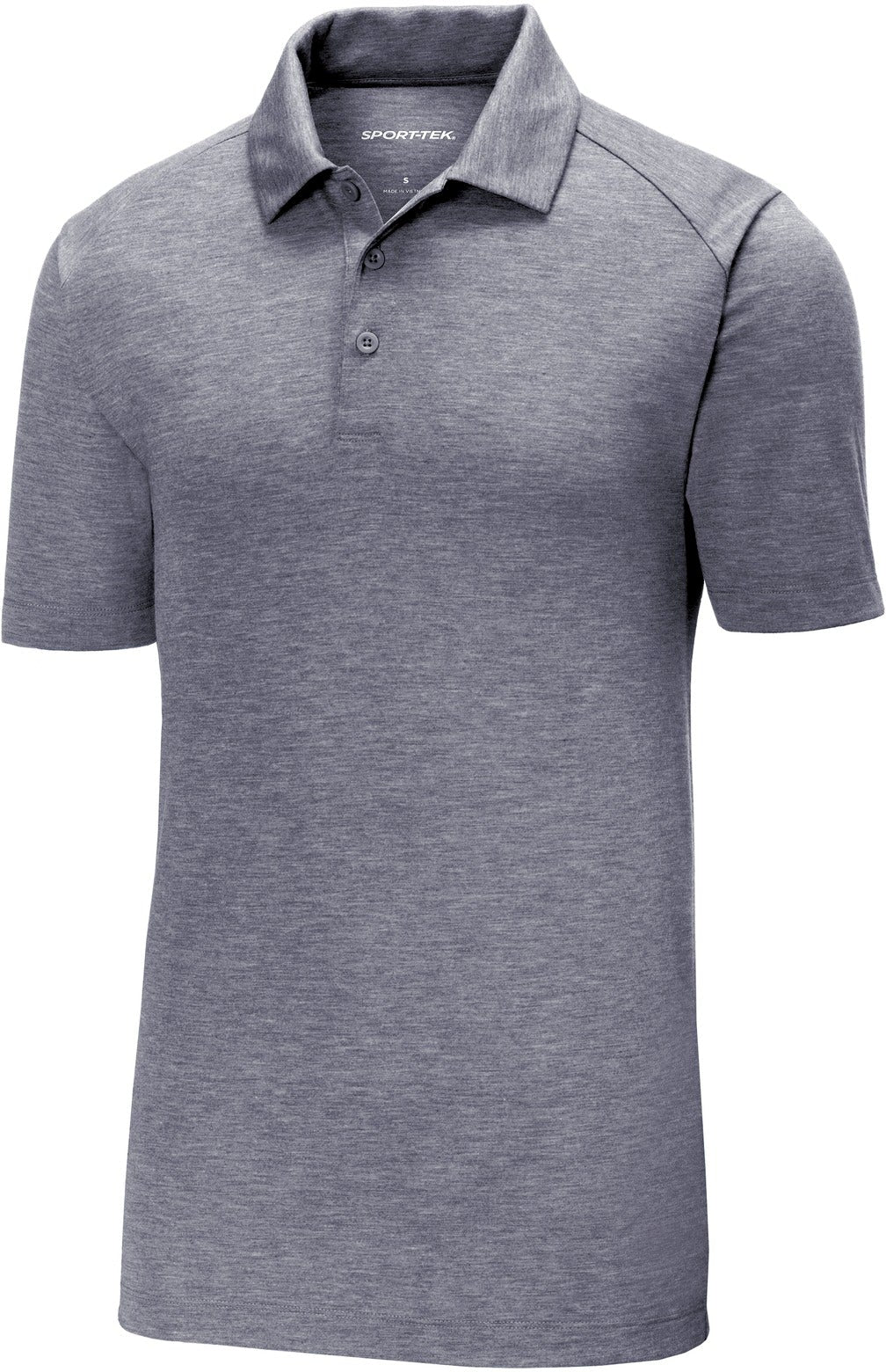  OUTLET-Sport-Tek PosiCharge Tri-Blend Wicking Polo-Regular-Sport-Tek-True Navy Heather-S-Thread Logic