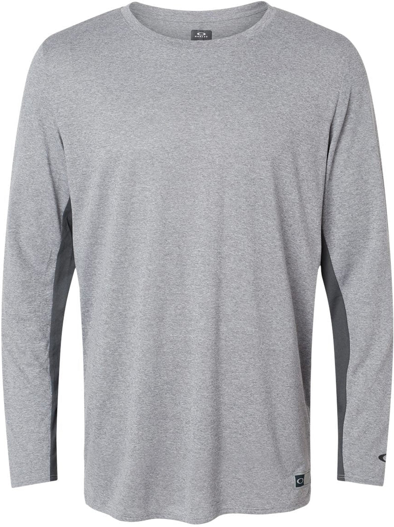 Oakley Team Issue Hydrolix Long Sleeve T-Shirt-Apparel-Oakley-New Granite Heather-S-Thread Logic