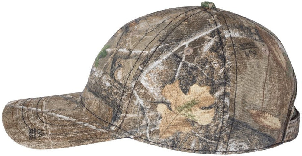 no-logo Outdoor Cap Camo Cap with American Flag Undervisor-Headwear-Outdoor Cap-Realtree Edge-OSFA-Thread Logic 