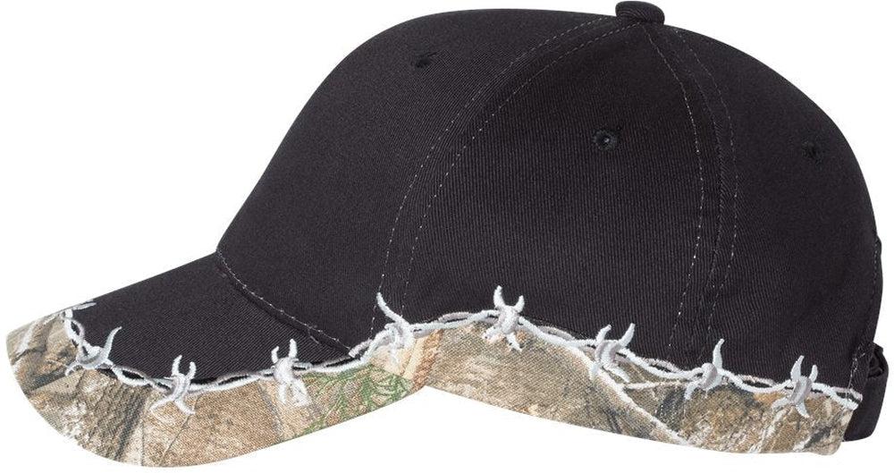 no-logo Outdoor Cap Camo Cap with Barbed Wire-Caps-Outdoor Cap-Black/Realtree Edge-OSFA-Thread Logic 