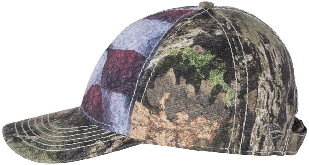 no-logo Outdoor Cap Camo with Flag Sublimated Front Panels Cap-Headwear-Outdoor Cap-Mossy Oak Country-OSFA-Thread Logic 