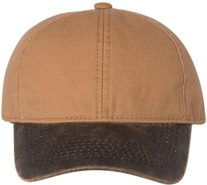 Outdoor Cap Weathered Canvas Crown Cap with Contrast-Color Visor