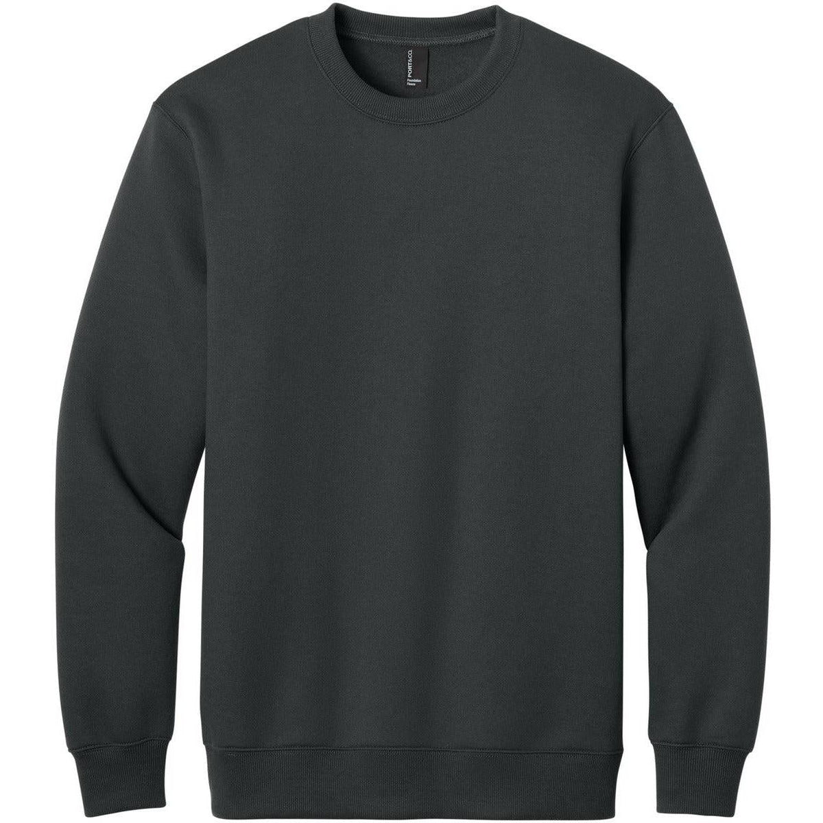 Port & Co Foundation Fleece Pullover Crewneck Sweatshirt