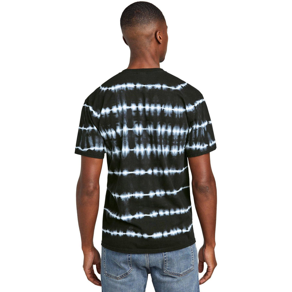 no-logo Port & Company Allover Stripe Tie-Dye Tee-Port & Company-Thread Logic