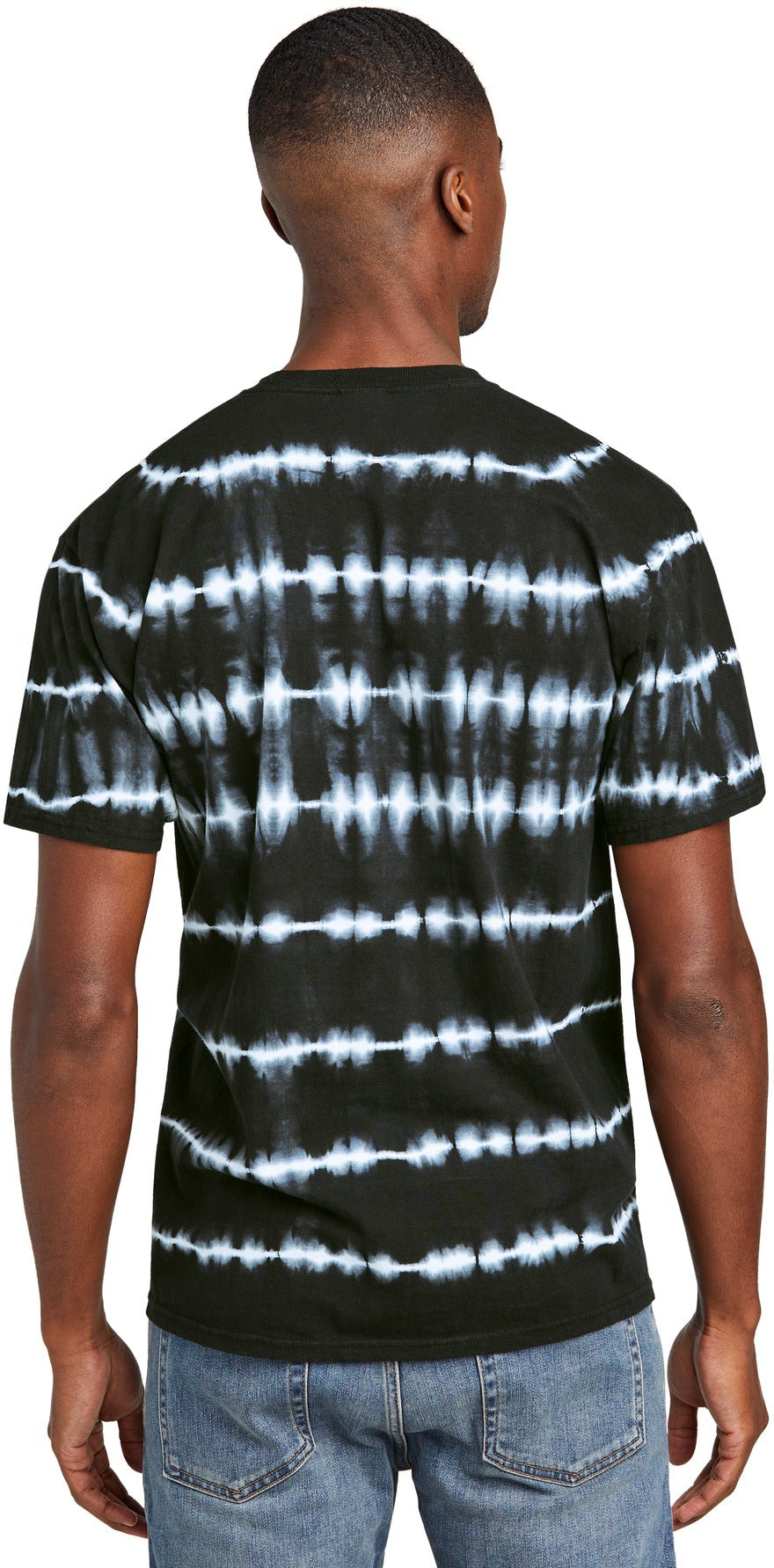 no-logo Port & Company Allover Stripe Tie-Dye Tee-Port & Company-Thread Logic