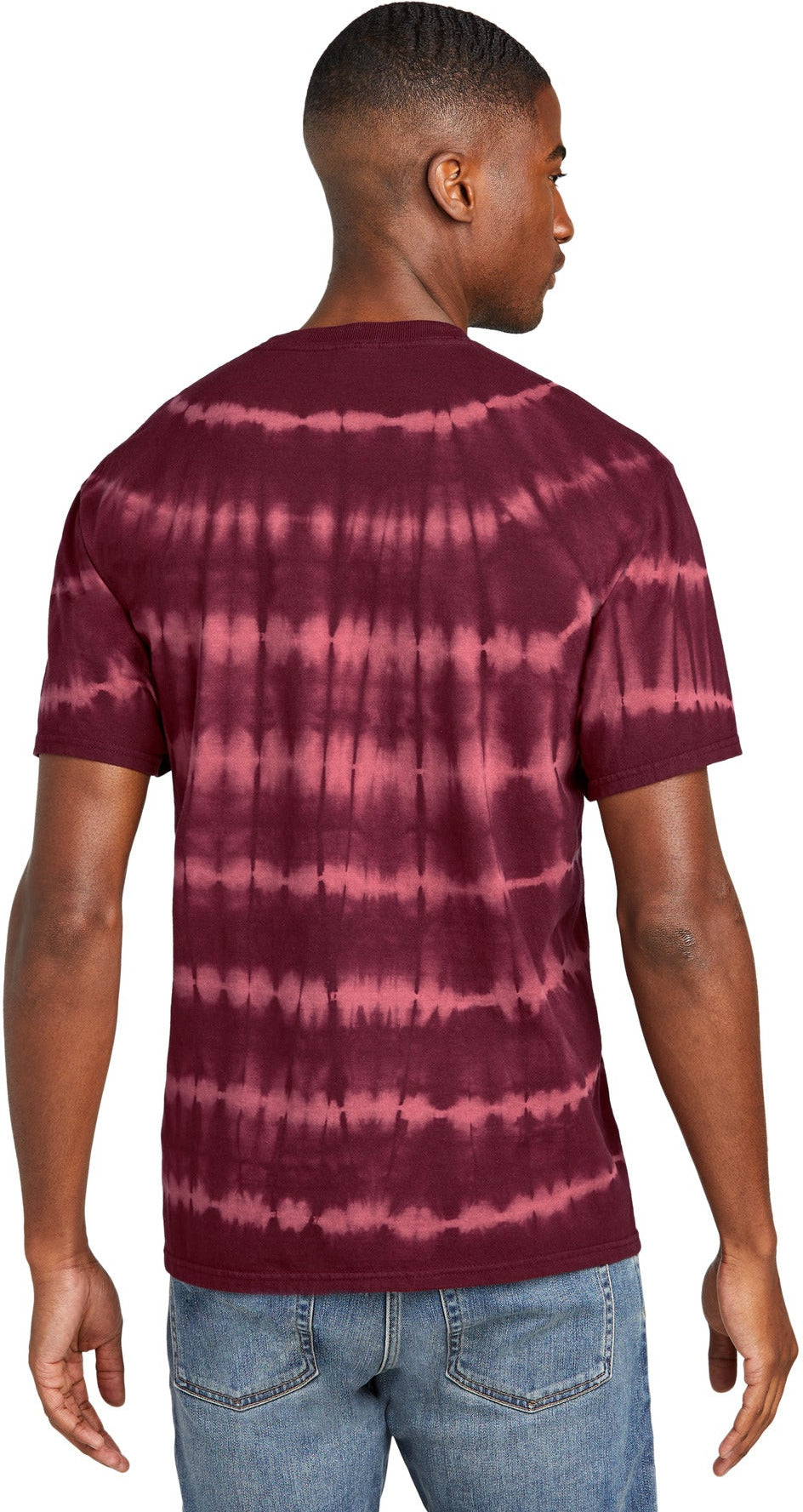 no-logo Port & Company Allover Stripe Tie-Dye Tee-Port & Company-Thread Logic