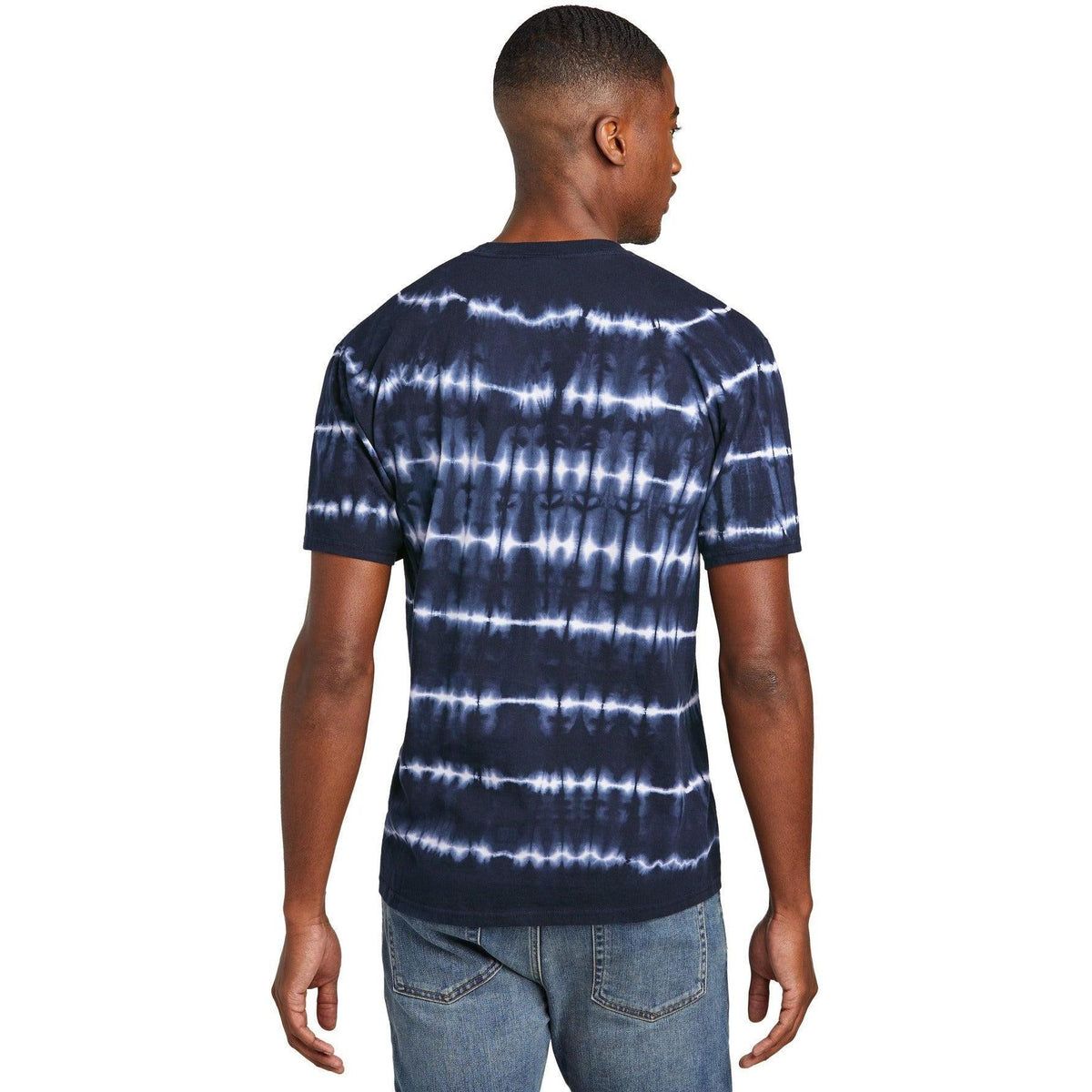 no-logo Port & Company Allover Stripe Tie-Dye Tee-Port & Company-Thread Logic