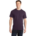 no-logo CLOSEOUT - Port & Company Ring Spun Cotton Tee-Port & Company-Eggplant-M-Thread Logic