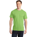 no-logo CLOSEOUT - Port & Company Ring Spun Cotton Tee-Port & Company-Lime-S-Thread Logic