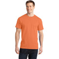 no-logo CLOSEOUT - Port & Company Ring Spun Cotton Tee-Port & Company-Orange Sherbet-S-Thread Logic