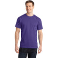 no-logo CLOSEOUT - Port & Company Ring Spun Cotton Tee-Port & Company-Purple-S-Thread Logic