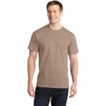 no-logo CLOSEOUT - Port & Company Ring Spun Cotton Tee-Port & Company-Sand-3XL-Thread Logic