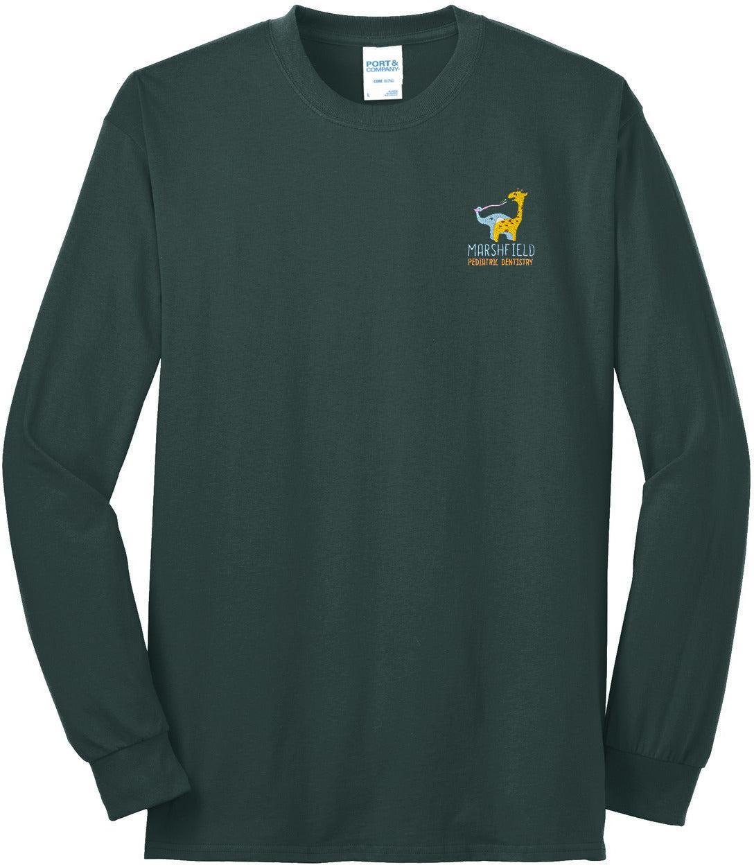 Port & Company Men's Tall Long Sleeve T-Shirt - 50/50 Cotton Blend, Left Chest Pocket, Lime 4XLT - View #11