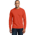 no-logo CLOSEOUT - Port & Company Tall Long Sleeve Core Blend Tee-Port & Company-Orange-3XLT-Thread Logic