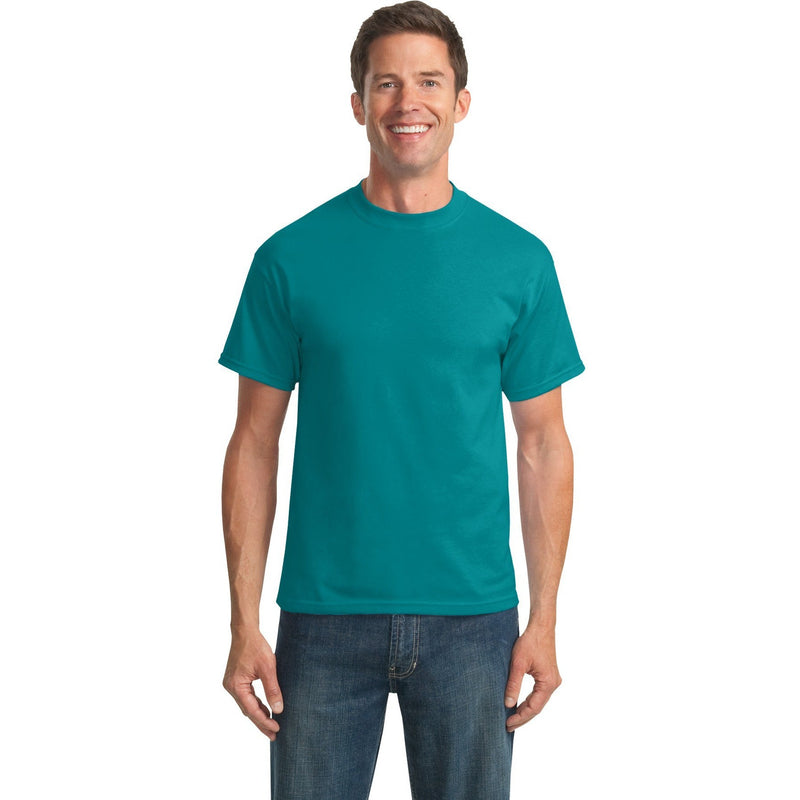 no-logo CLOSEOUT - Port & Company Tall Core Blend Tee-Port & Company-Jade Green-LT-Thread Logic