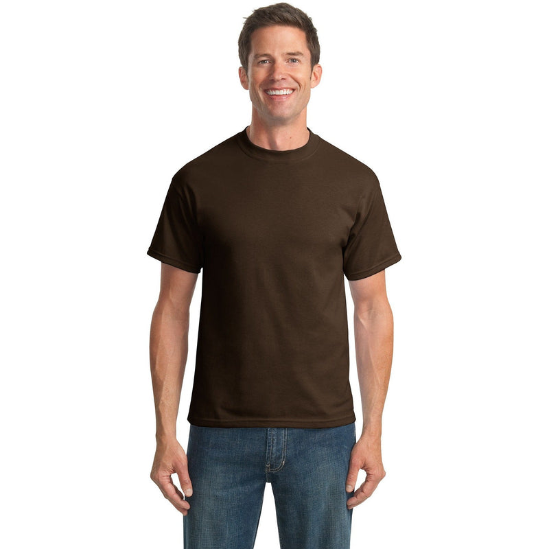 no-logo CLOSEOUT - Port & Company Tall Core Blend Tee-Port & Company-Brown-XLT-Thread Logic