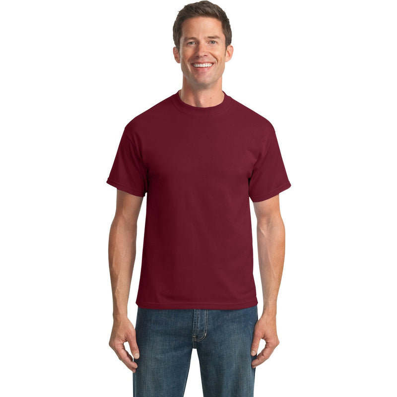 no-logo CLOSEOUT - Port & Company Tall Core Blend Tee-Port & Company-Cardinal-LT-Thread Logic