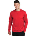 no-logo CLOSEOUT - Port & Company Performance Fleece Crewneck Sweatshirt-Port & Company-Red-L-Thread Logic