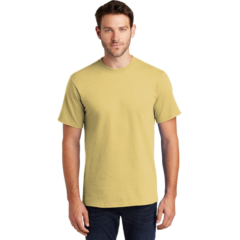 no-logo CLOSEOUT - Port & Company Tall Essential Tee-Port & Company-Daffodil Yellow-LT-Thread Logic