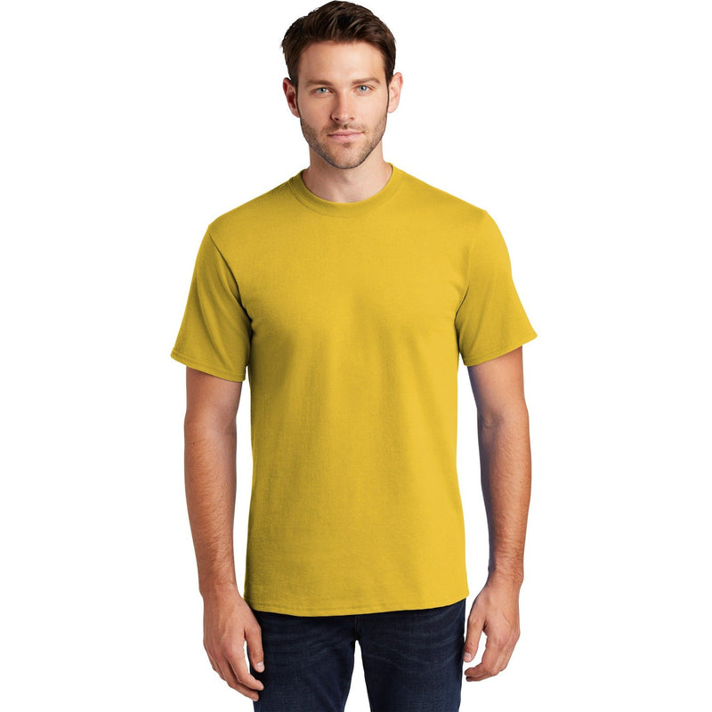 no-logo CLOSEOUT - Port & Company Tall Essential Tee-Port & Company-Lemon Yellow-LT-Thread Logic