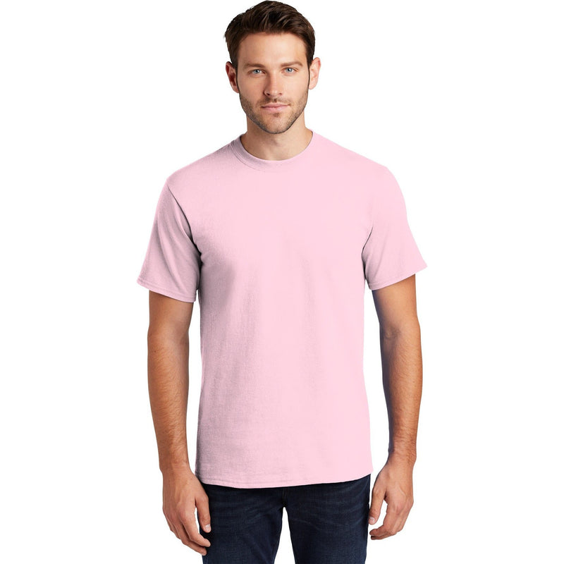 no-logo CLOSEOUT - Port & Company Tall Essential Tee-Port & Company-Pale Pink-LT-Thread Logic