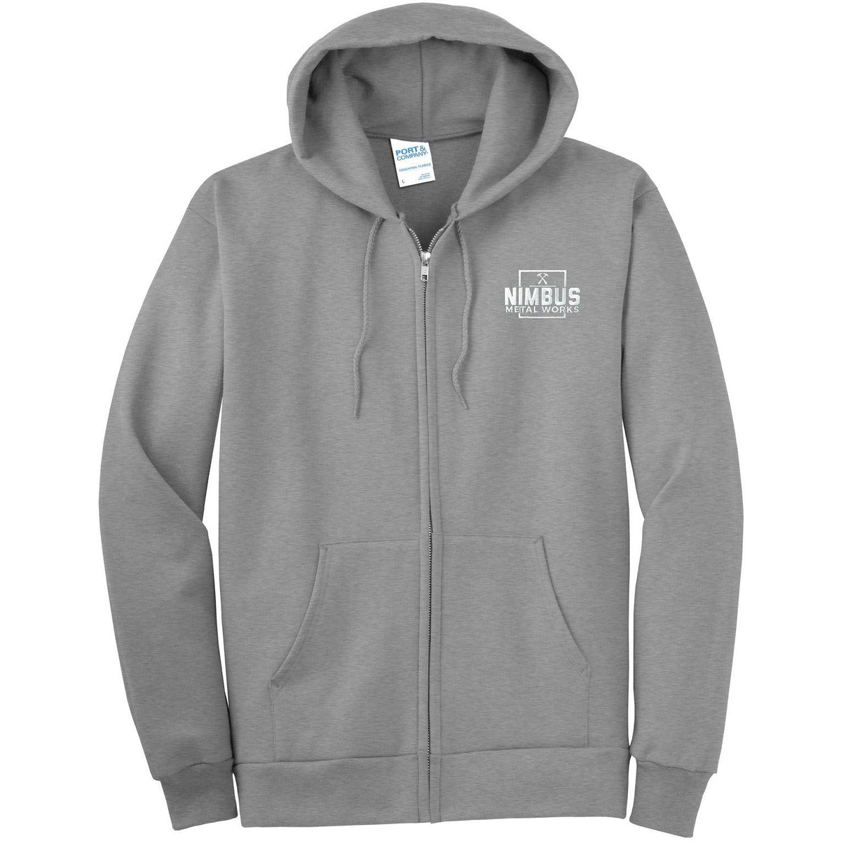 no-logo Port & Company Tall Ultimate Full- Zip Hooded Sweatshirt-Full Zips-Port & Company-Thread Logic