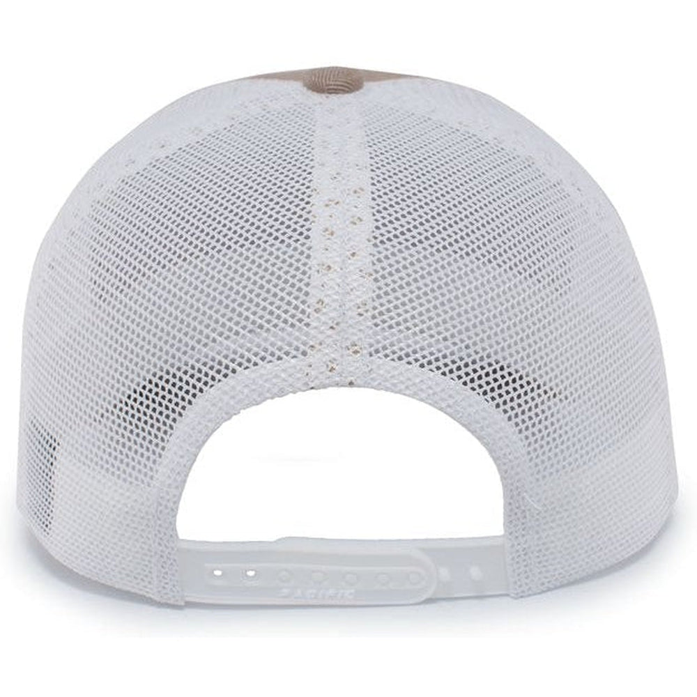 no-logo Pacific Headwear Herringbone Trucker Cap-Caps-Pacific Headwear-Thread Logic 