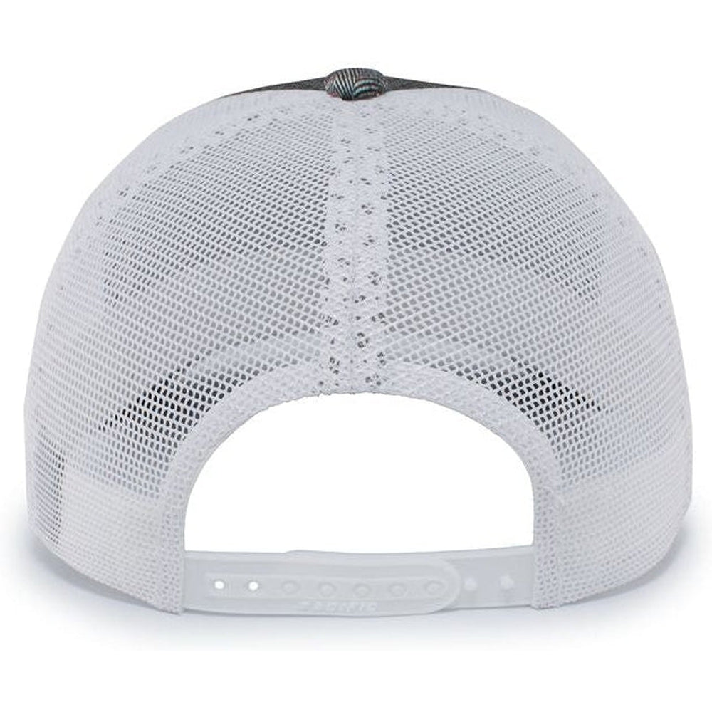 no-logo Pacific Headwear Herringbone Trucker Cap-Caps-Pacific Headwear-Thread Logic 