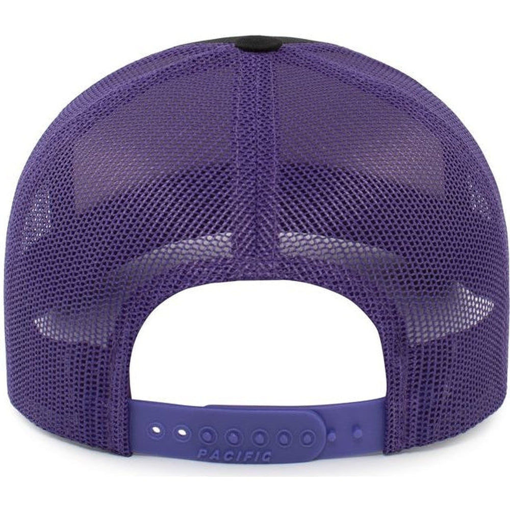 no-logo Pacific Headwear Perforated 5-Panel Trucker Snapback Cap-Caps-Pacific Headwear-Thread Logic 