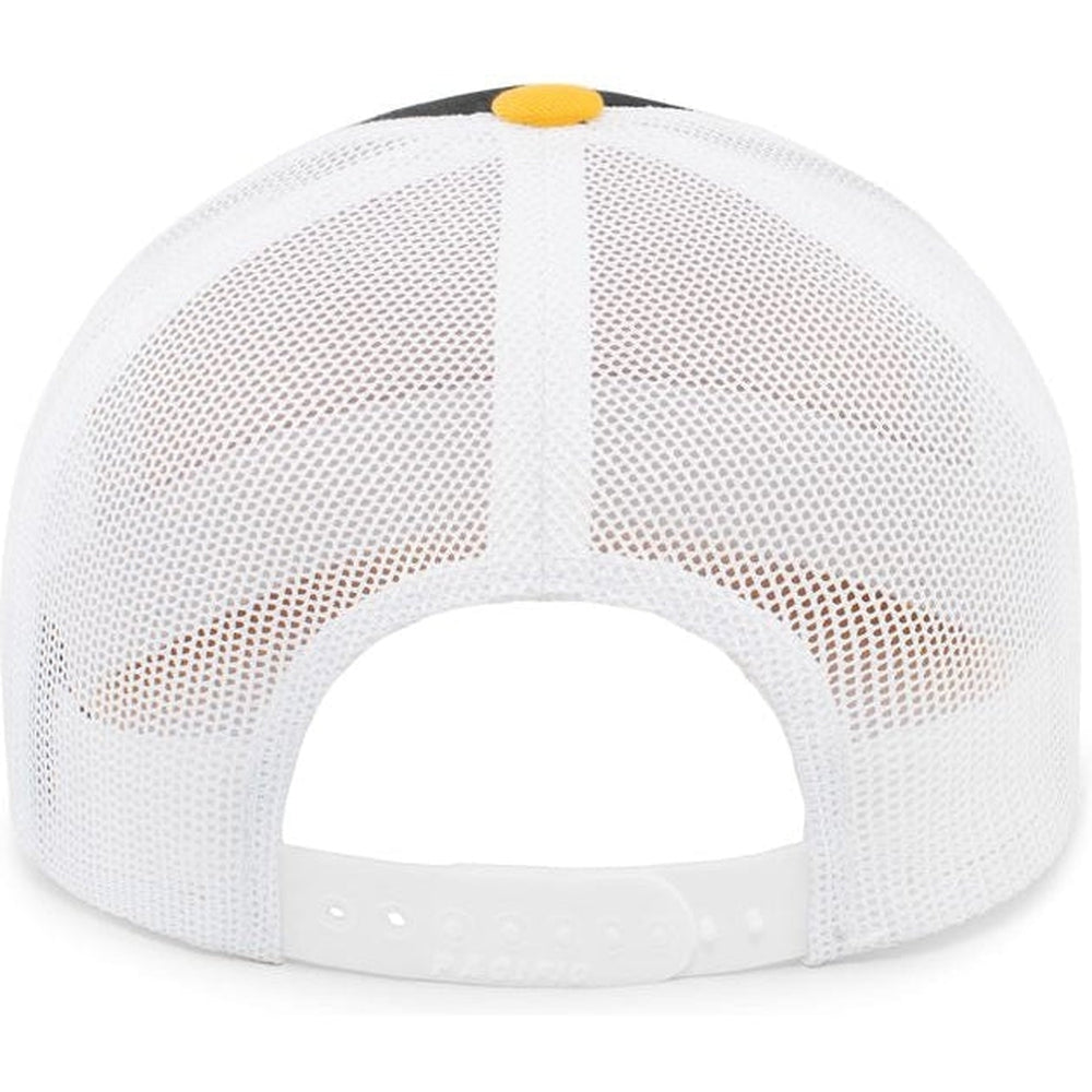 no-logo Pacific Headwear Perforated 5-Panel Trucker Snapback Cap-Caps-Pacific Headwear-Thread Logic 