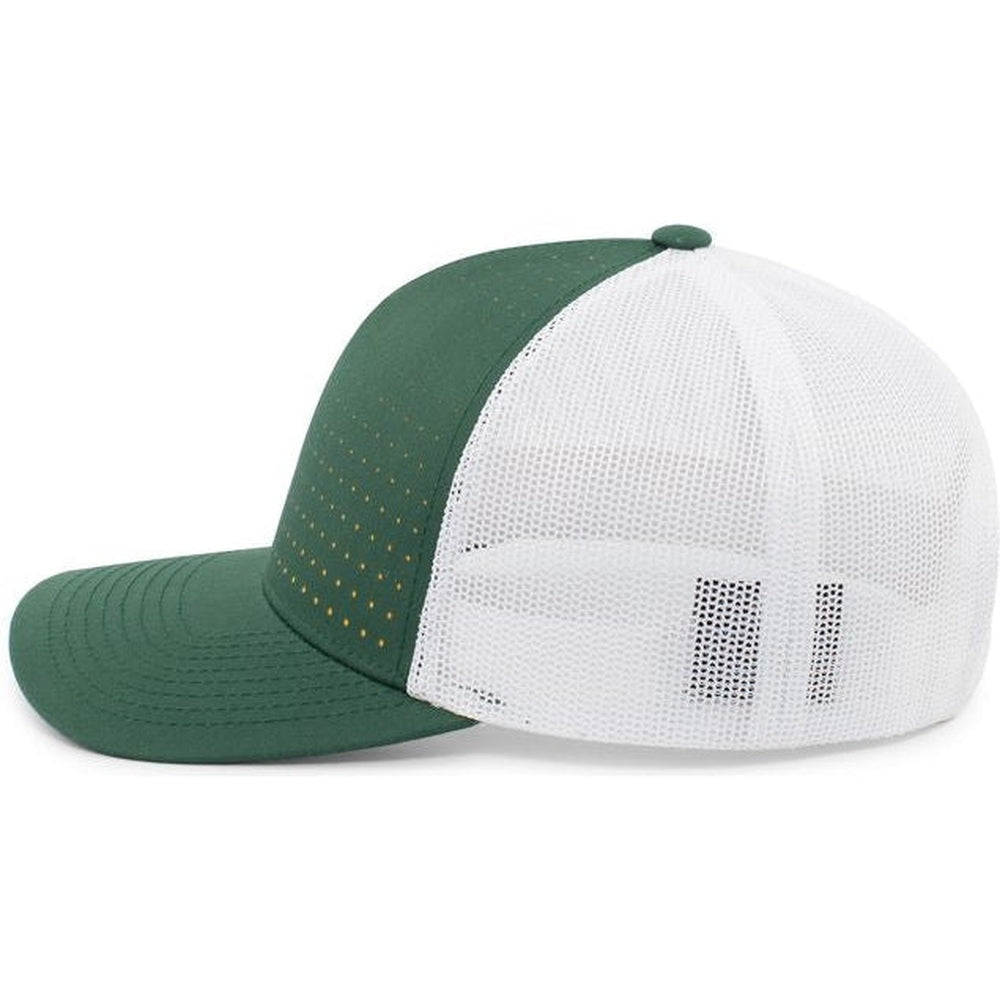 no-logo Pacific Headwear Perforated 5-Panel Trucker Snapback Cap-Caps-Pacific Headwear-Thread Logic 