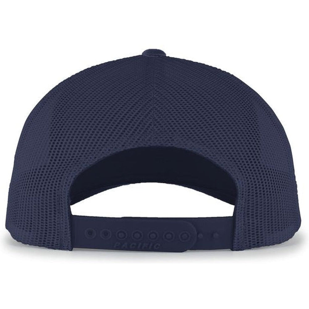 no-logo Pacific Headwear Perforated 5-Panel Trucker Snapback Cap-Caps-Pacific Headwear-Thread Logic 