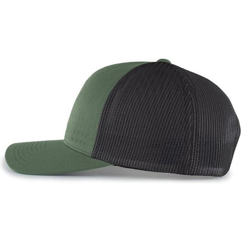 no-logo Pacific Headwear Perforated 5-Panel Trucker Snapback Cap-Caps-Pacific Headwear-Thread Logic 