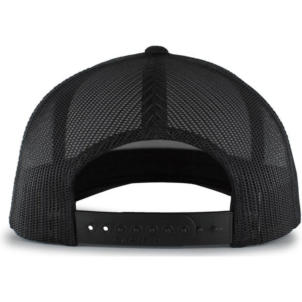 no-logo Pacific Headwear Perforated 5-Panel Trucker Snapback Cap-Caps-Pacific Headwear-Thread Logic 