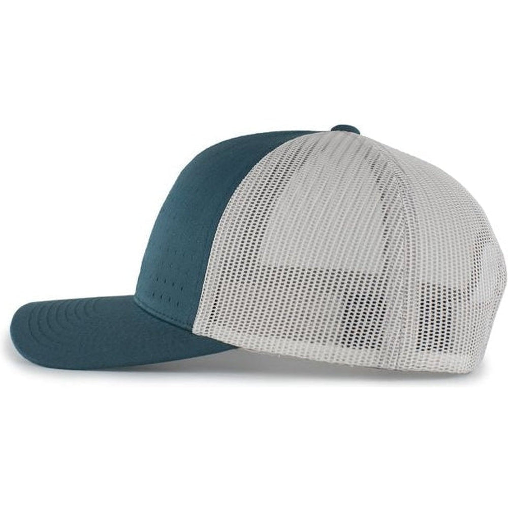 no-logo Pacific Headwear Perforated 5-Panel Trucker Snapback Cap-Caps-Pacific Headwear-Thread Logic 