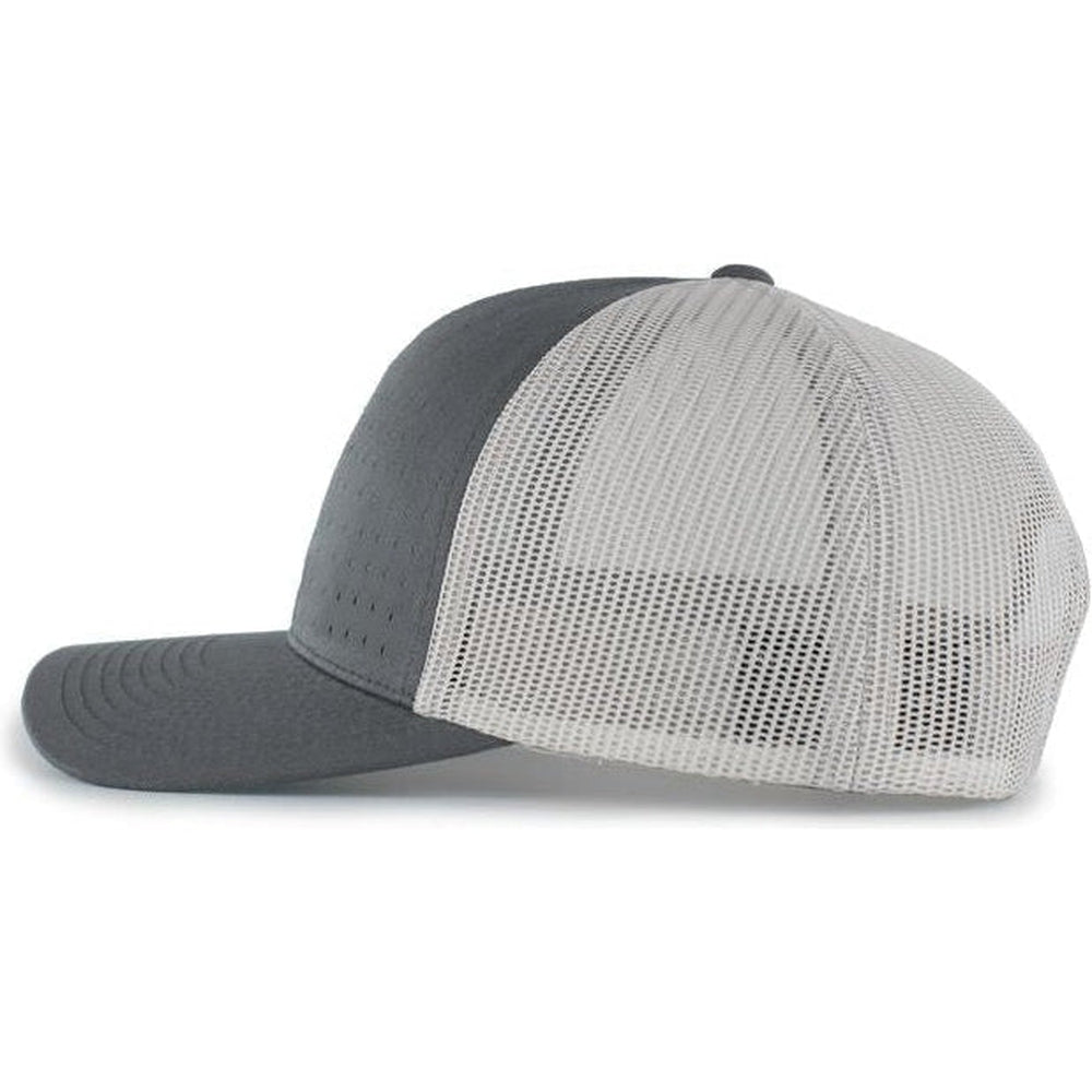 no-logo Pacific Headwear Perforated 5-Panel Trucker Snapback Cap-Caps-Pacific Headwear-Thread Logic 