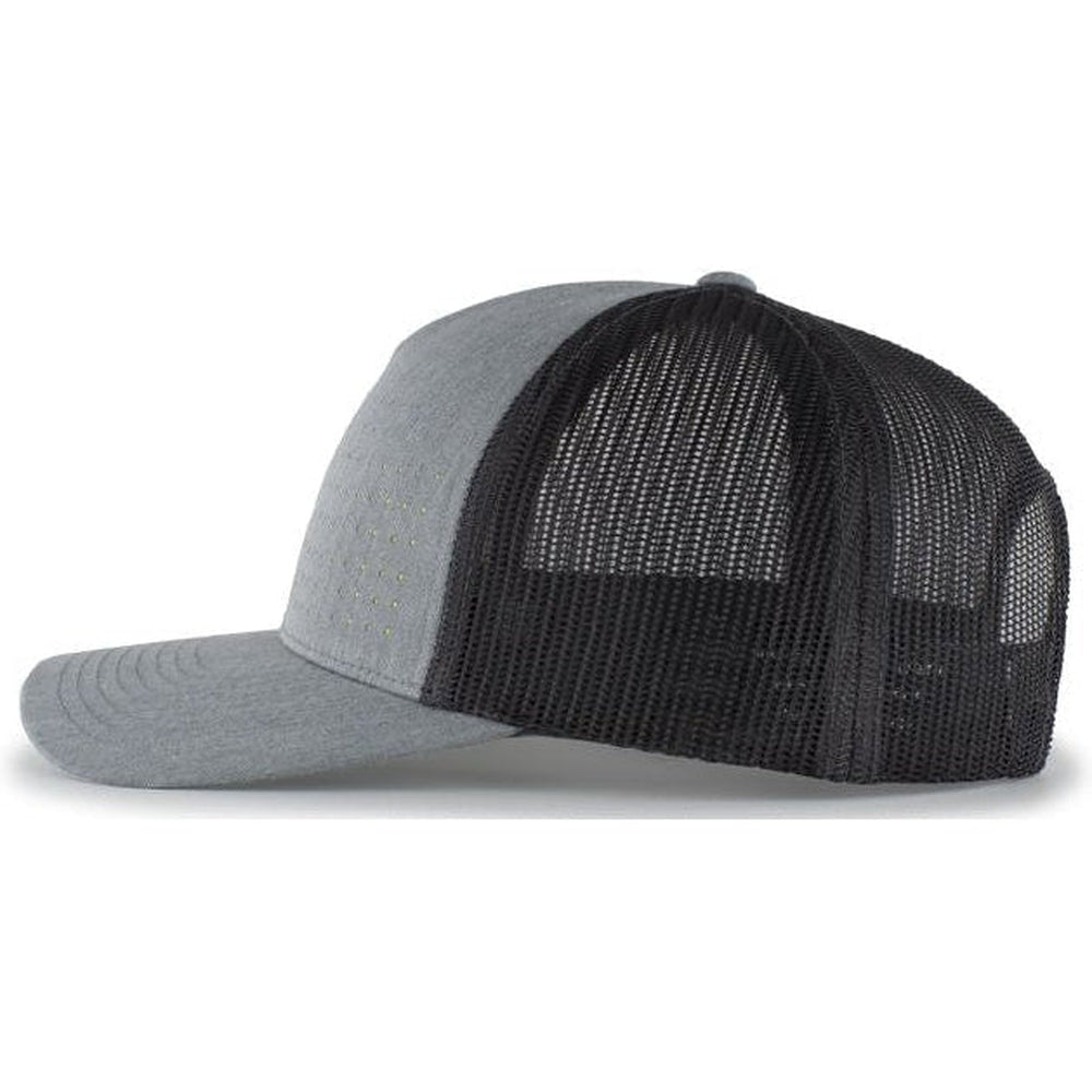 no-logo Pacific Headwear Perforated 5-Panel Trucker Snapback Cap-Caps-Pacific Headwear-Thread Logic 