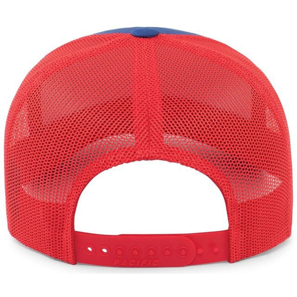 no-logo Pacific Headwear Perforated 5-Panel Trucker Snapback Cap-Caps-Pacific Headwear-Thread Logic 
