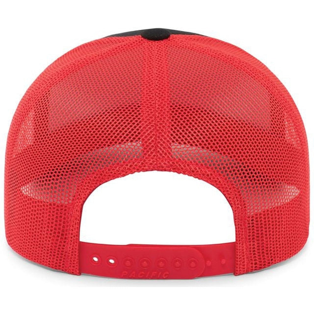 no-logo Pacific Headwear Perforated 5-Panel Trucker Snapback Cap-Caps-Pacific Headwear-Thread Logic 