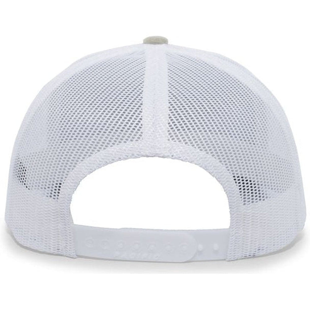 no-logo Pacific Headwear Trucker Snapback Cap-Caps-Pacific Headwear-Thread Logic 