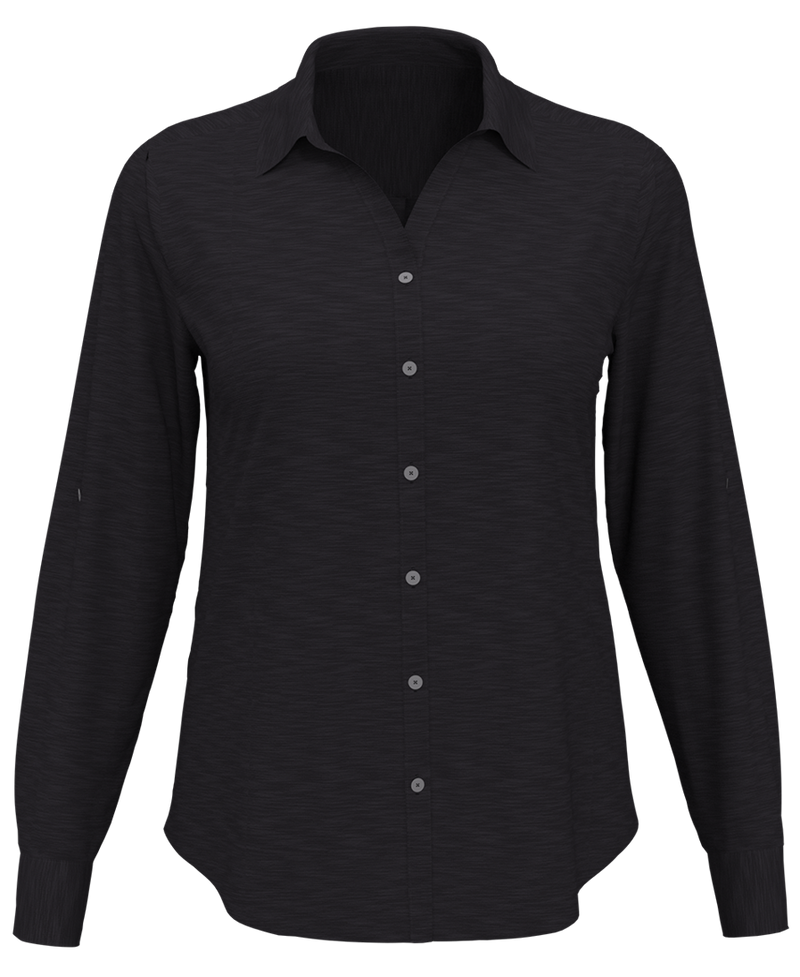 OUTLET-Perry Ellis Ladies Heathered Woven Shirt