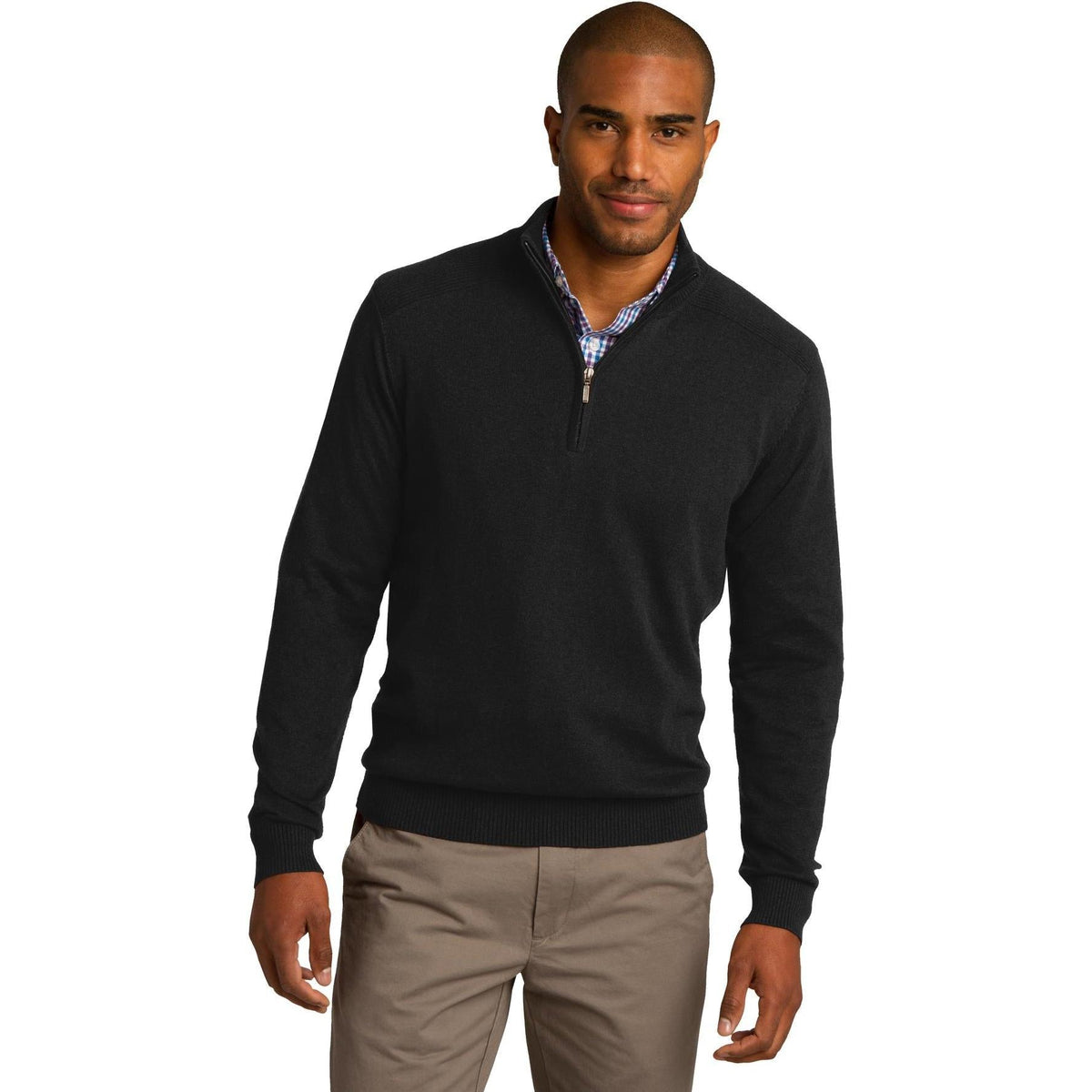 no-logo Port Authority 1/2-Zip Sweater-Sweaters-Port Authority-Thread Logic