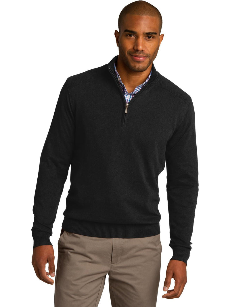 no-logo Port Authority 1/2-Zip Sweater-Regular-Port Authority-Thread Logic