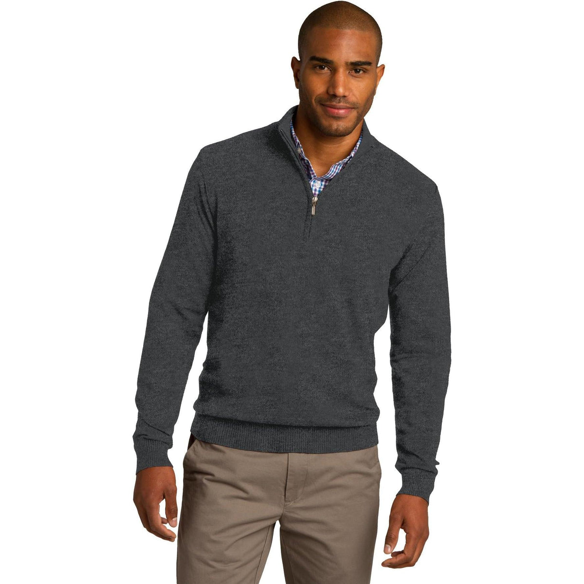 no-logo Port Authority 1/2-Zip Sweater-Sweaters-Port Authority-Thread Logic