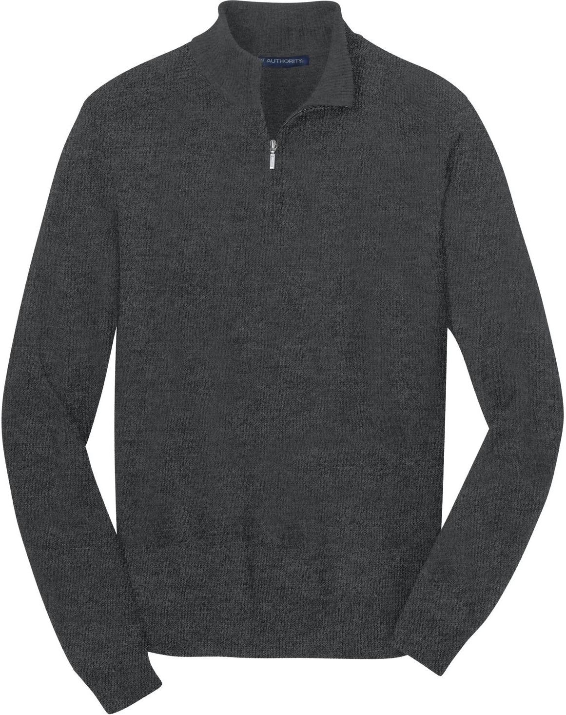 No-Logo CLOSEOUT - Port Authority 1/2-Zip Sweater-Sweaters-Port Authority-Charcoal Heather-S-Thread Logic