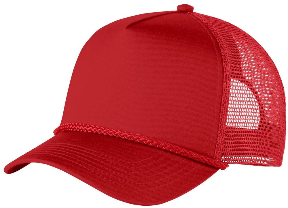 no-logo Port Authority 5-Panel Snapback Cap-Regular-Port Authority-Red-OSFA-Thread Logic 