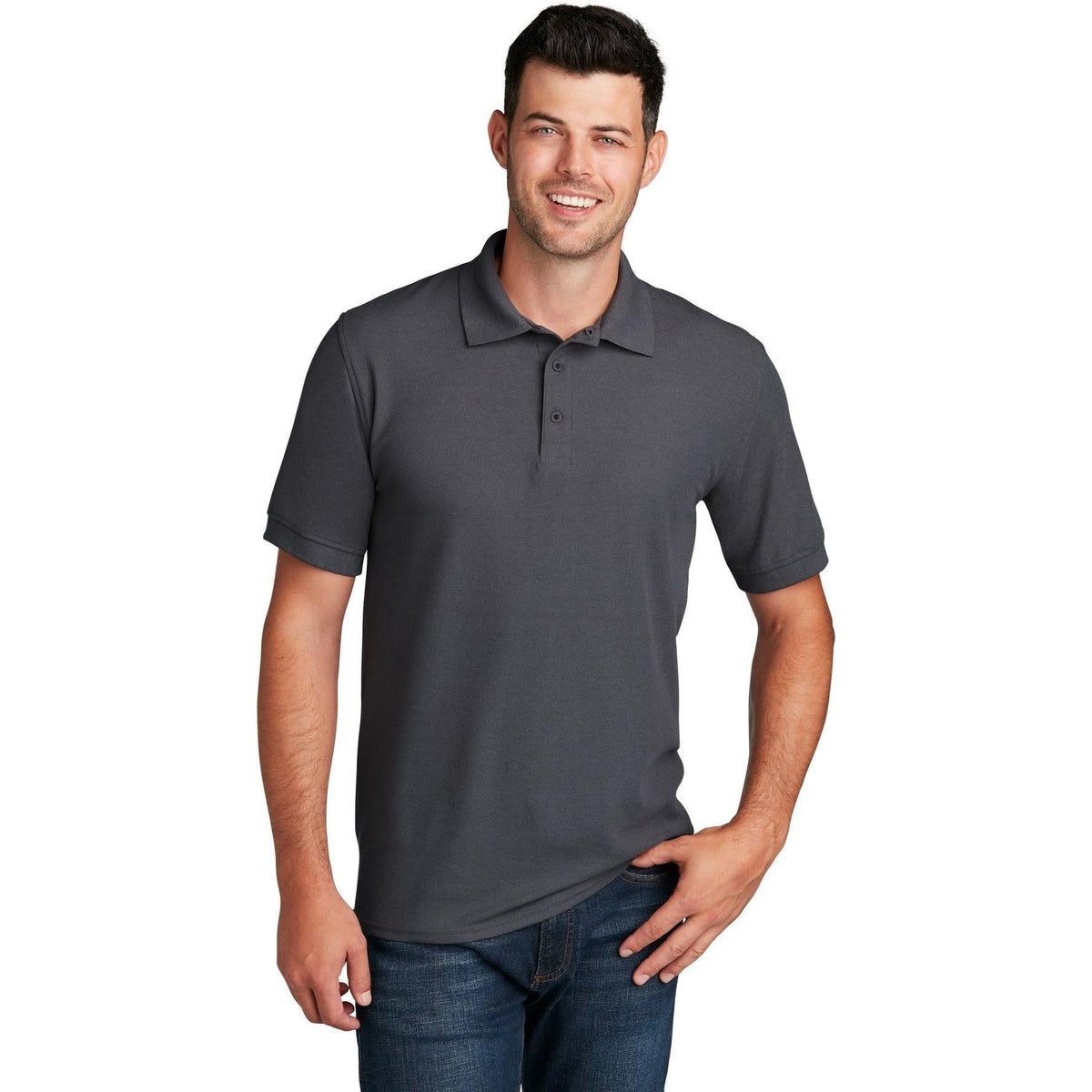 no-logo Port & Co Core Blend Pique Polo Shirt-Regular-Port Authority-Thread Logic
