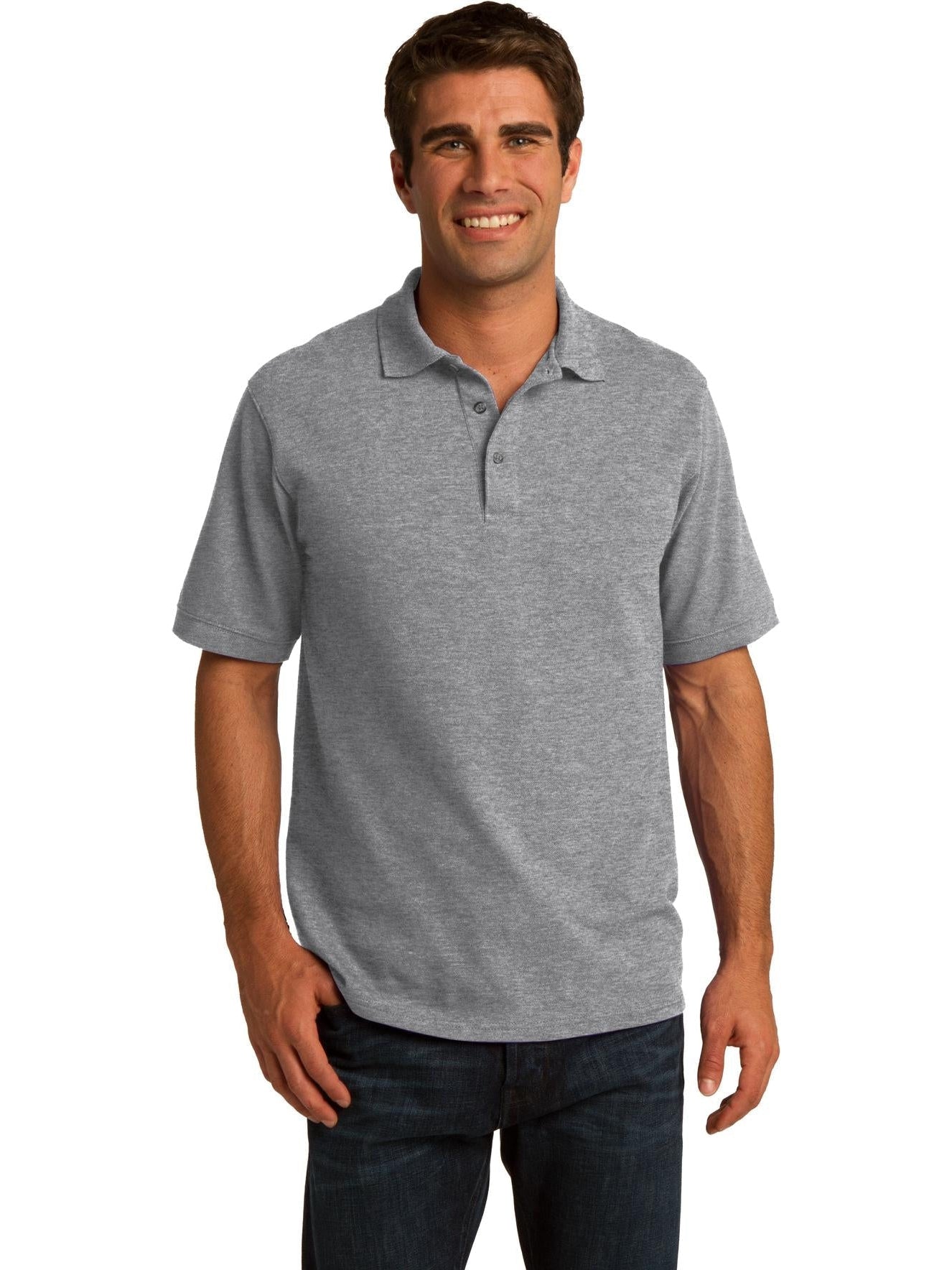 no-logo Port Authority 50/50 Pique Polo Shirt-Regular-Port Authority-Thread Logic