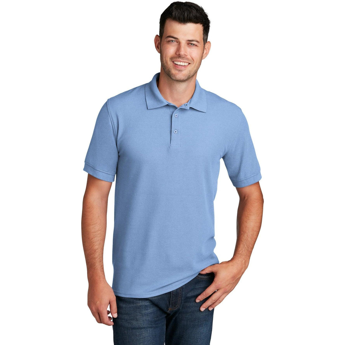 no-logo Port & Co Core Blend Pique Polo Shirt-Regular-Port Authority-Thread Logic